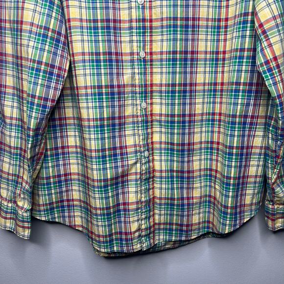 Ralph Lauren Mens XL Custom Fit Multicolored Plaid Long Sleeve Shirt Button-Down - Picture 6 of 12